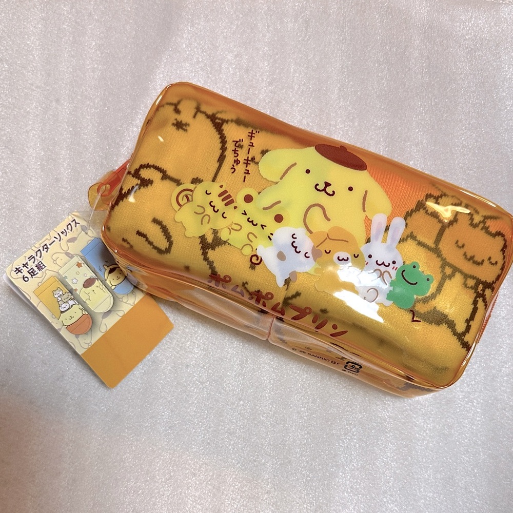 NWT! Sanrio Pompompurin Socks / 6pcs